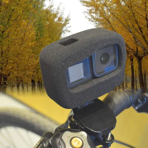 Vista 7 de Funda de espuma Windslayer para GoPro Hero 8 Reducción de ruido de viento Esponja Cubierta protectora Parabrisas para grabación de audio y video