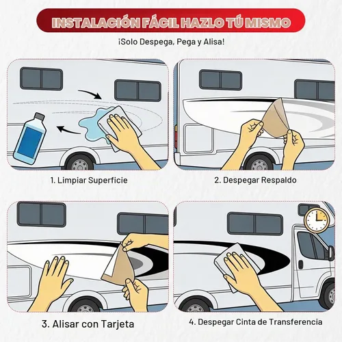 Vista 9 de Juego de 6 calcomanías gráficas grandes para caravana, juego de calcomanías de vinilo para carrocería de automóvil, calcomanías universales