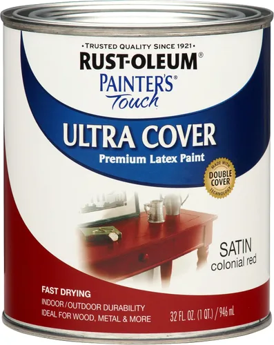 Vista 55 de Rust-Oleum 1976502 Painter's Touch - Pintura de látex, cuarto de galón, negro plano, 32 onzas líquidas, (paquete de 1)