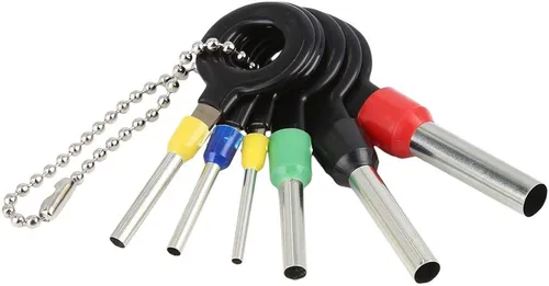 Vista 5 de X AUTOHAUX Extractor de clavijas de conector de cableado de herramienta de eliminación de terminales de alambre de vehículo de automóvil 6pcs