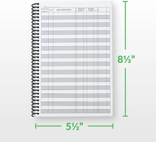 Vista 7 de El Cuaderno Premium de Registro de Cheques y Tarjetas de Débito de The Superior Register - Registro de Cuenta de Cheques, Libro de Contabilidad