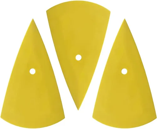 Vista 9 de 3 piezas de rasqueta triangular para ventana de automóvil, instalación PPF de vinilo, herramienta de tinte de varios bordes, kit de raspador