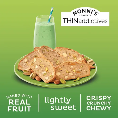 Vista 6 de Nonni's Pistachio Almond Thins (18 galletas - 6 paquetes de 3)