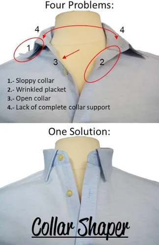 Vista 2 de Modeladora de cuello Selecciona la talla de tu cuello de camisa El sistema original de soporte ajustable para cuello de camisa