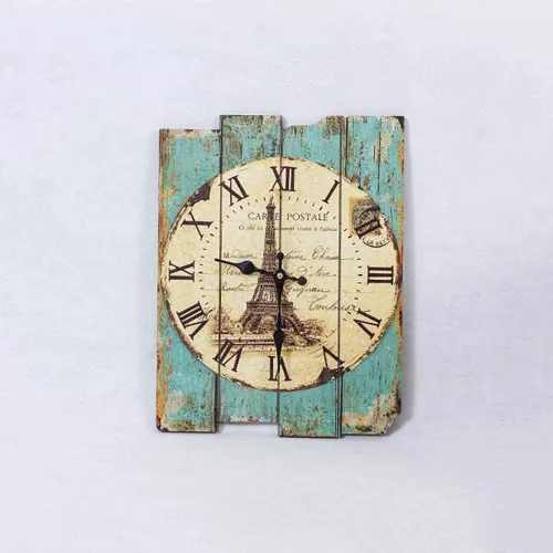 Vista 2 de Wall Clock Industrial-Style Decorations Mute Creative Kitchen Bathroom Personality Retro Bar Restaurant Cafe 30 * 39cm Square