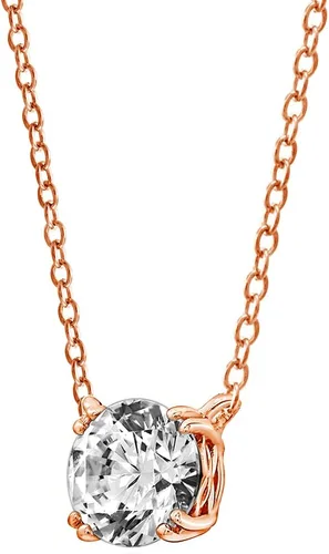 Vista 8 de Tienda Collection Sterling Silver Solitaire Pendant Necklace with Round Cut Infinite Elements Cubic Zirconia Round Solitaire Pendant