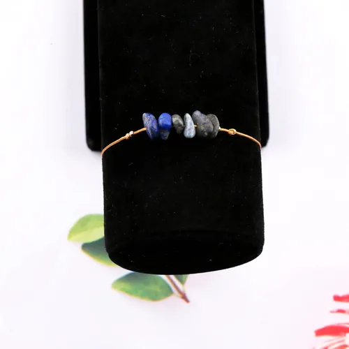 Vista 4 de Pulsera de piedra natural curativa energética, pulsera de amatista natural cruda, pulseras elásticas unisex