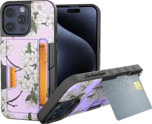 Vista 17 de Smartish Funda tipo cartera para iPhone 11 Pro - Wallet Slayer Vol. 2 [soporte protector delgado] tarjetero (seda) - Black Tie Affair