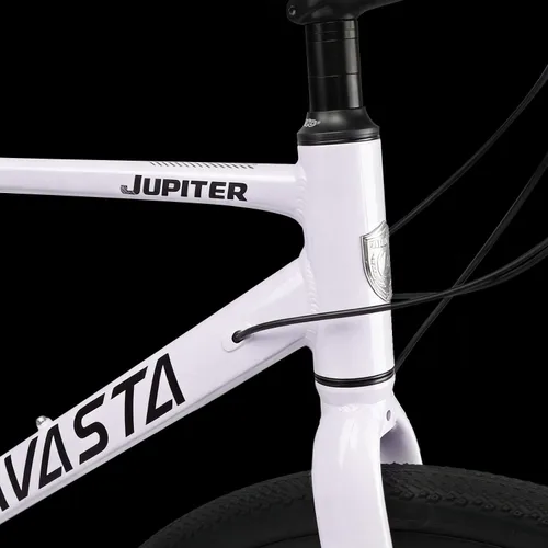 Vista 6 de AVASTA Jupiter 700C Bicicleta de carretera híbrida para adultos con paso bajo, bicicleta de ciclismo, marco de aluminio, 21 velocidades, frenos