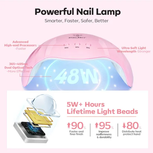 Vista 4 de Modelones – Kit de uñas de polygel, geles de construcción de uñas de 6 colores, kit de polygel para hacer extensiones de uñas rosa claro, blanco