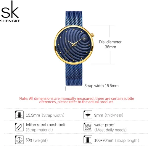 Vista 2 de SHENGKE Fashion Watch Simple Decent Casual Fashion Quartz Watch (Less is More) Watch