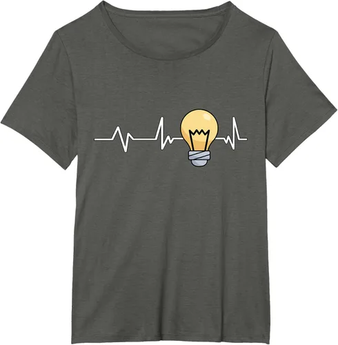 Vista 80 de Bombilla Heartbeat bombilla regalo bombilla bombilla camiseta Negro