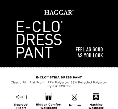 Vista 5 de Haggar Repreve Stria - Pantalones de vestir para hombre