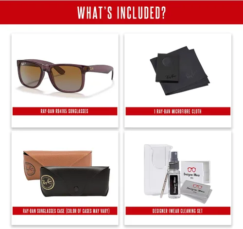 Vista 38 de Ray-Ban RB4165 JUSTIN Sunglasses For Men For Women+BUNDLE with ACCESSORY EYEWEAR KIT