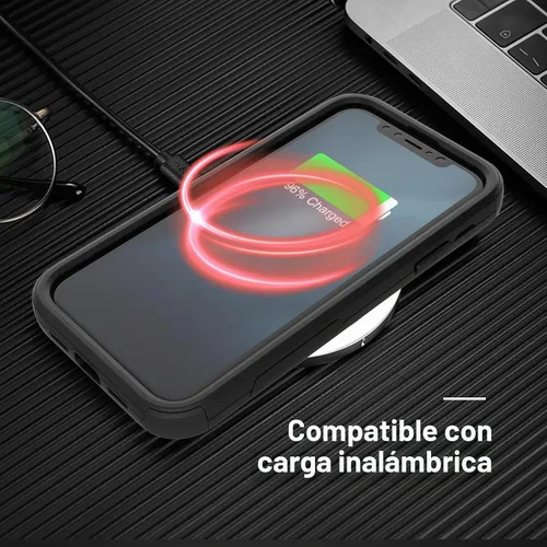 Vista 3 de X-belmox Funda para iPhone XR [a prueba de caídas] [a prueba de golpes] Funda de protección contra caídas de servicio pesado de 3 capas para iPhone