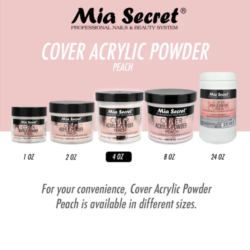 Vista 7 de Mia Secret Acrílico Polvo Cubierta Melocotón 4 oz.
