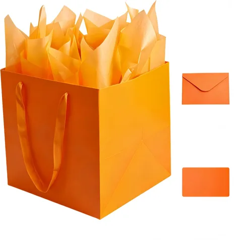 Vista 23 de JUNESHE Bolsa de regalo cuadrada negra grande con asas y papel de seda, 9.84 pulgadas, gran envoltura de regalo gigante para cumpleaños, boda