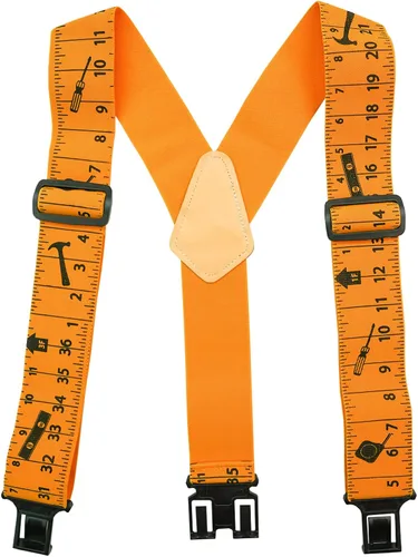 Vista 2 de MELOTOUGH Tirantes de clip para cinturón para hombre, tirantes de Perry con 2 pulgadas de ancho, tirantes no metálicos para vestido casual, lugar
