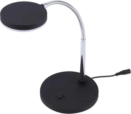 Vista 6 de Bostitch Lámpara de escritorio LED de cuello de cisne de metal, sin parpadeo, cabeza ajustable (VLED1800BK), color negro