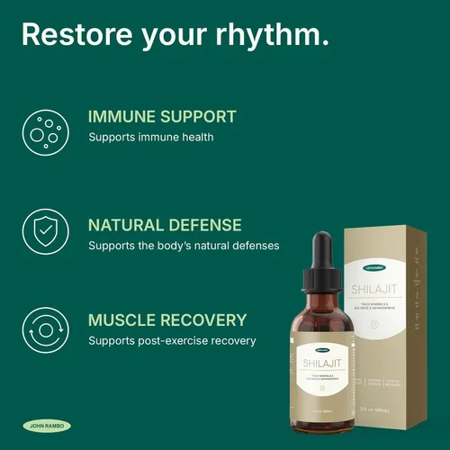 Vista 3 de Gotas líquidas Shilajit con musgo marino, ashwagandha, zinc y magnesio - Suplemento multimineral líquido para mujeres y hombres - Terra Mineral