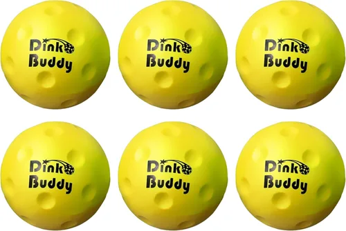 Vista 10 de Kelso Pickleball, pelotas de pickleball de espuma PU para reducir el ruido, mejora la coordinación ojo-mano, uso en interiores y exteriores, pelotas