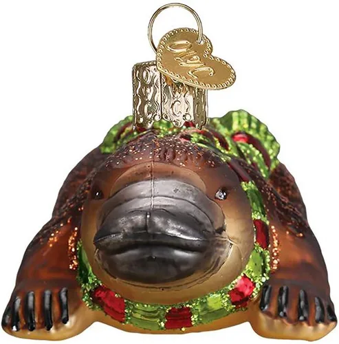 Vista 3 de Old World Christmas Ornamento de cristal ornitorrinco caja libre 12578 Nuevo
