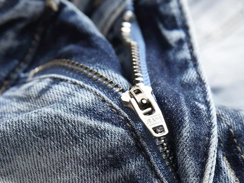 Vista 4 de Vaqueros de lujo con letra del rey príncipe bordados Straigt Slim Fit