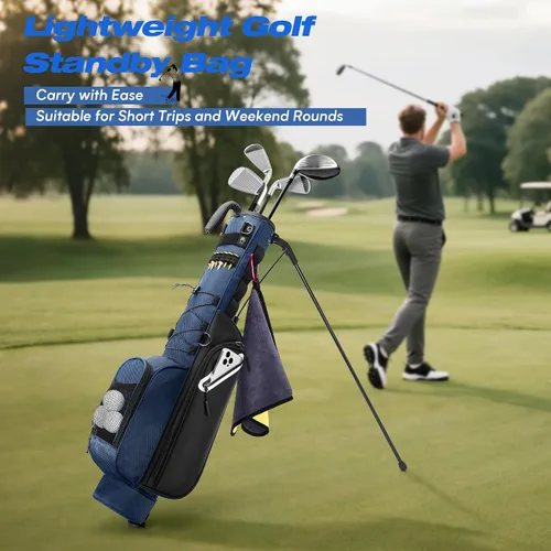 Vista 7 de GOBUROS Lightweight Golf Bag with Stand for Par 3 Courses and Driving Range