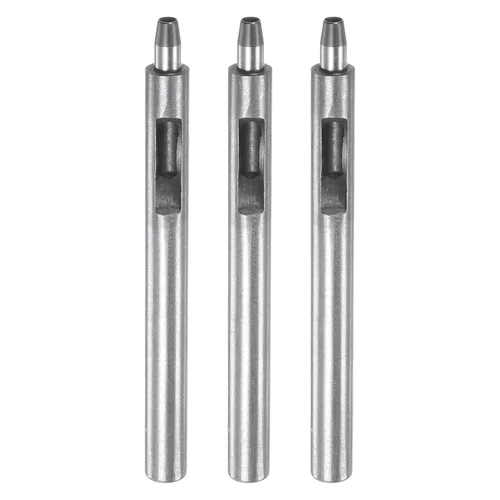 Vista 16 de HARFINGTON Perforadora de cuero de 0.020 in, recta, redonda, con ojales, remache a presión, fijador para cuero, artesanía, ropa, bolso, cortina