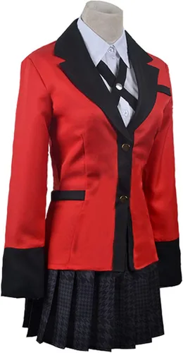 Vista 2 de 7 piezas de disfraz de anime de Jabami Yumeko Yomoduki Runa uniforme escolar trajes de cosplay para mujer