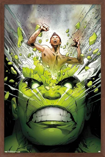 Vista 16 de Trends International Marvel Comics - Póster de pared de The Incredible Hulk - Cover #171, 14.725 x 22.375 pulgadas, versión enmarcada de madera