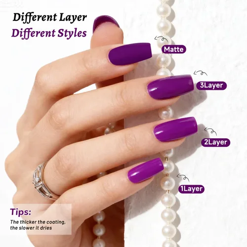 Vista 64 de OpenLive Esmalte de uñas negro de 0.6 fl oz, gran volumen, secado rápido, secado rápido y de larga duración, arte de uñas de color para bricolaje