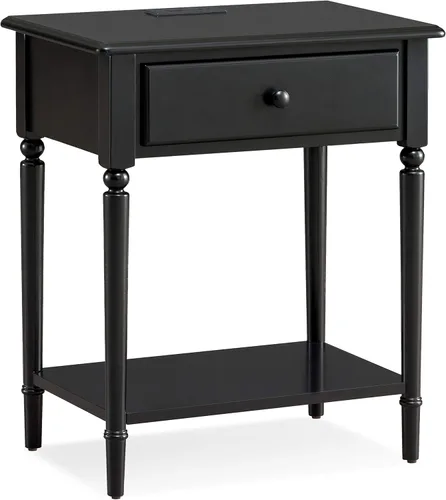 Vista 8 de Leick Home Salem Mesita de noche, mesa auxiliar, 22 pulgadas, roble mediano MEDIUM OAK