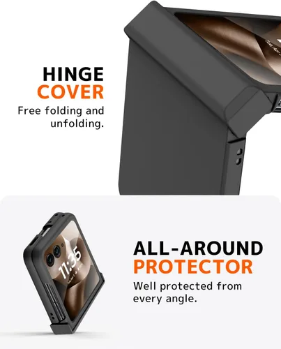 Vista 3 de NINKI Funda protectora para Motorola Razr Ultra 2025 con protector de bisagra, delgada, a prueba de golpes, para Motorola Razr 60 Ultra, funda