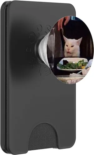 Vista 8 de Disgusted Cat PopSockets - Agarre y soporte para teléfonos y tabletas, Negro