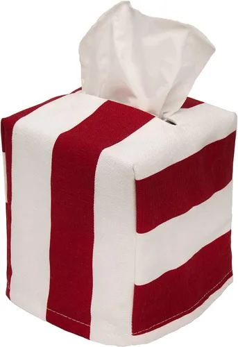 Vista 15 de Funda para caja de pañuelos de tela, funda para pañuelos de papel, se desliza sobre cajas de pañuelos faciales de cartón cuadrado - Tela decorativa