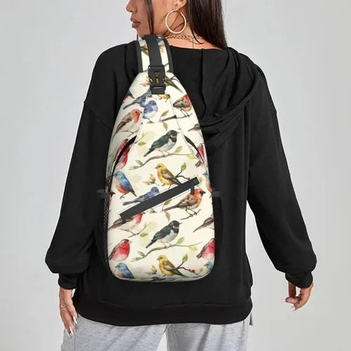 Vista 5 de Famame Mochila bandolera para el pecho, bolsa de hombro cruzada, gimnasio, ciclismo, viajes, senderismo, Varios