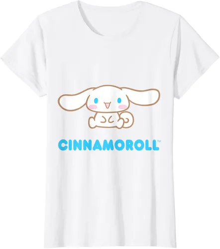 Vista 26 de Cinnamoroll Character Front and Back T-Shirt S Negro