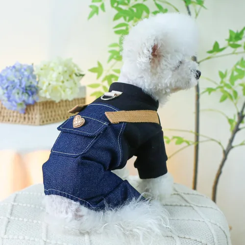 Vista 41 de Ropa de invierno para perros, overoles elegantes para mascotas para perros pequeños y medianos, lindo mono para cachorros, ropa clásica para perros