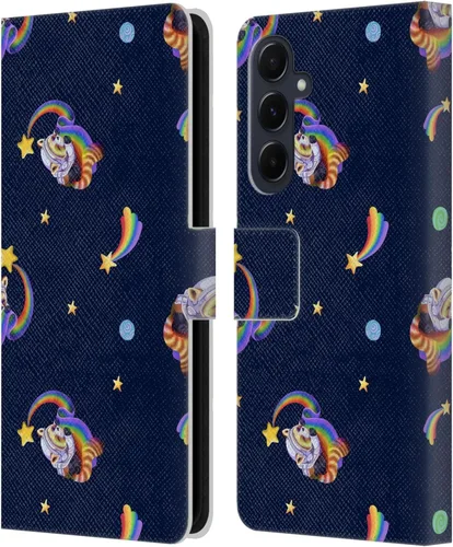 Vista 163 de Head Case Designs Officially Licensed Carla Morrow Colorful Space Dice Patterns Leather Wallet Case Compatible with Samsung Galaxy A07 4G