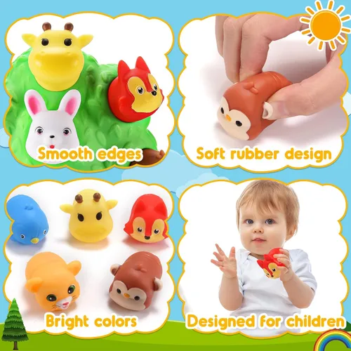 Vista 3 de Regalos para niños de 1 a 5 años, juguetes para niños pequeños, juguete educativo de animales de granja para niños pequeños de 1 a 6 años, juego