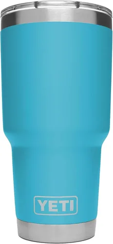 Vista 18 de YETI Rambler - Vaso de 30 oz de acero inoxidable con aislamiento al vacío con tapa MagSlider, color blanco