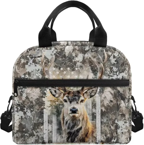 Vista 19 de doginthehole Bolsa de almuerzo de noche estrellada para mujeres y niñas, bolsa de almuerzo con correa ajustable para el hombro con estampado