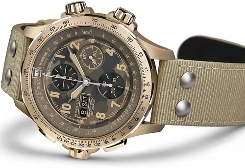 Vista 3 de Hamilton X-Wind Lefty cronógrafo automático reloj para hombre H77916920, Marrón, Moderno