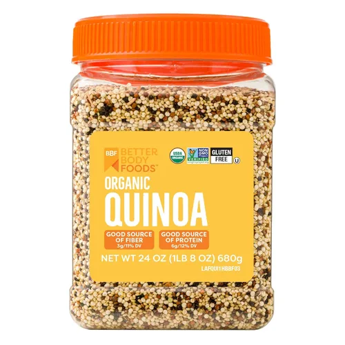 Vista 9 de BetterBody Foods Quínoa orgánica, vegana, sin gluten, reemplazo de arroz con bajo índice glucémico, 3 libras