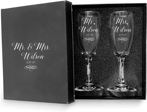 Vista 11 de Juego de 2 copas de champán para dama de honor, copas de champán personalizadas para damas de honor, copas de champán para damas de honor