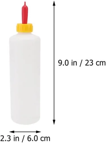 Vista 3 de Cabilock 5 juegos de botellas de cabra para alimentar cabras, botellas de leche de alimentación de cordero, resistentes botellas de lactancia