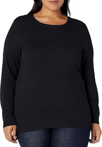 Vista 5 de Tienda Essentials - Suéter de cuello redondo, ligero y de manga larga para mujer (disponible en talla extragrande)