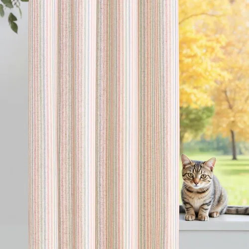 Vista 14 de jinchan Linen Blackout Curtains Back Tab 96 Inch 2 Panels Striped Blue Blue Stripe Lined