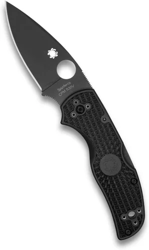 Vista 9 de Spyderco C41 Native 5 Signature - Cuchillo plegable con hoja de acero CPM S30V de 2.95" y mango FRN ligero, Gris Gris, 6.95" Longitud total, 2.95